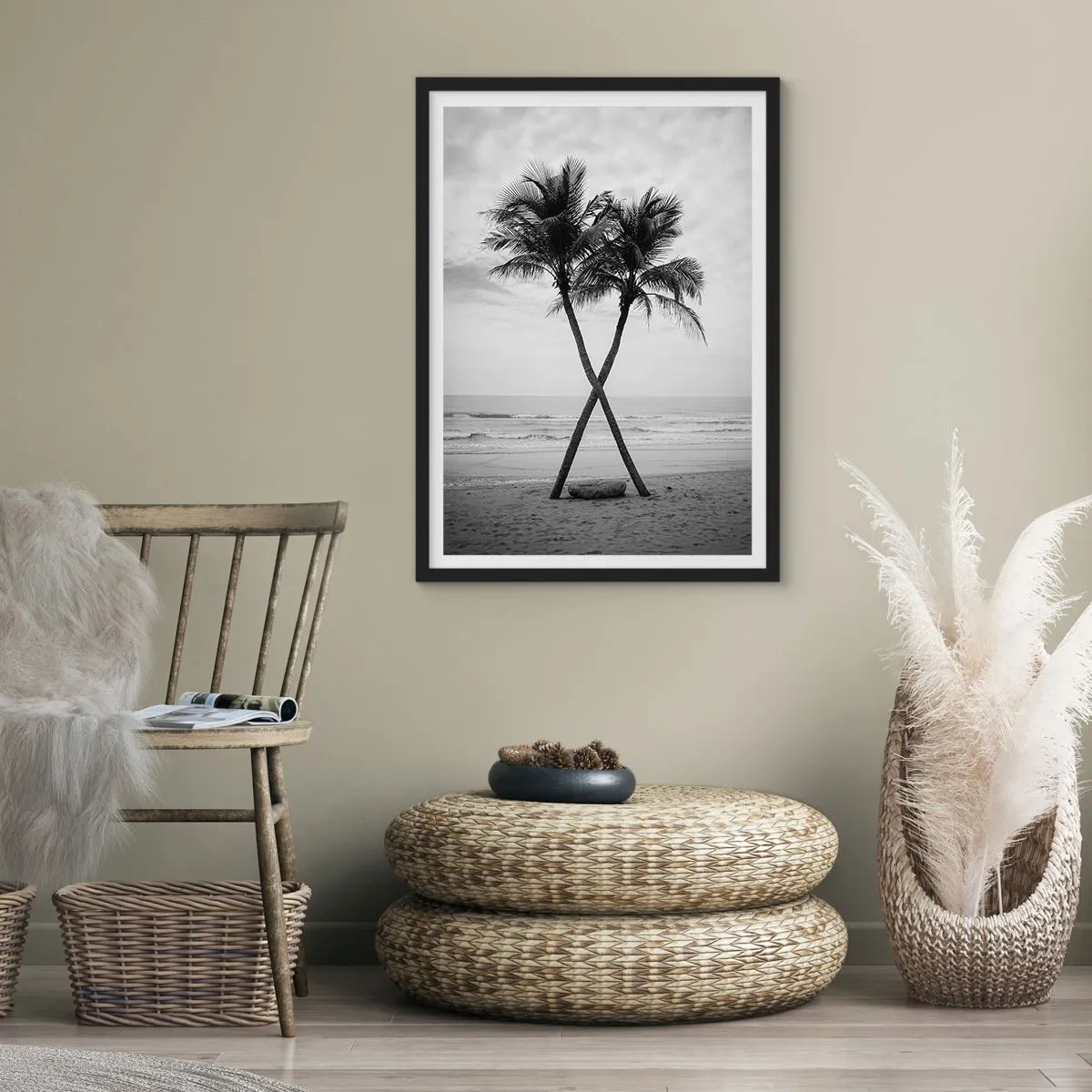 Poster in cornice nera - Tenera presenza - 70x100 cm