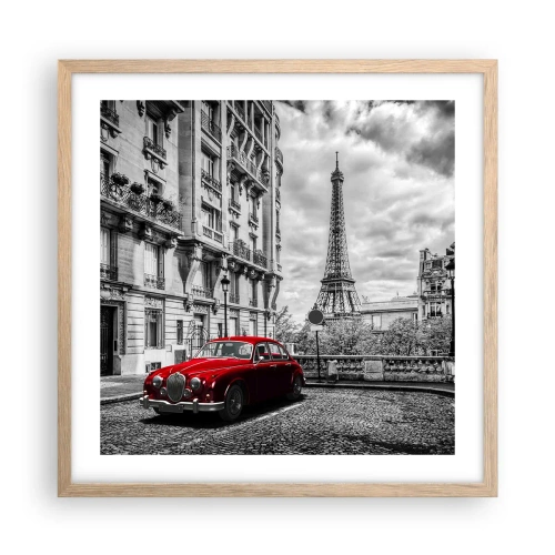 Poster in cornice rovere chiaro - Predatore in città - 50x50 cm