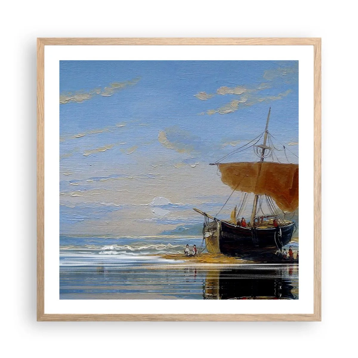 Poster in cornice rovere chiaro - Acqua, terra, aria - 60x60 cm