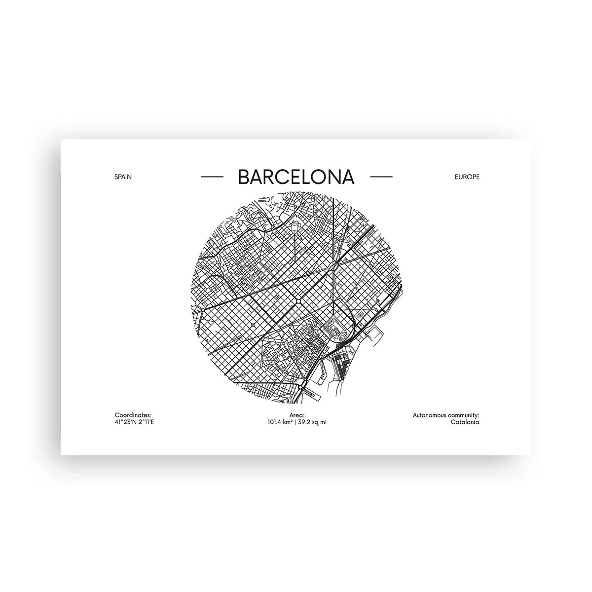 Poster - Anatomia di Barcellona - 91x61 cm