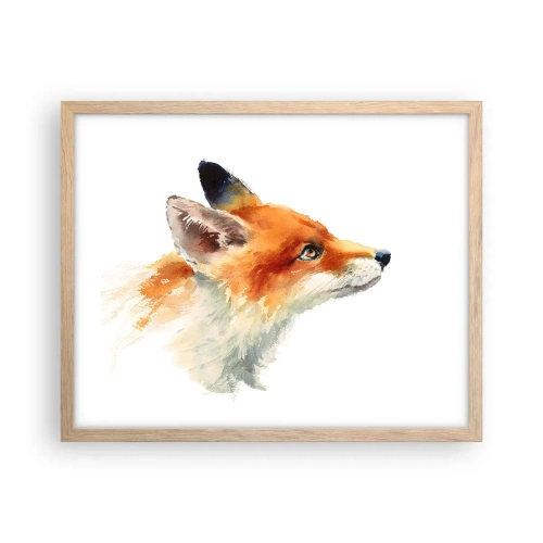 Poster in cornice rovere chiaro - La prudenza non è mai troppa - 50x40 cm