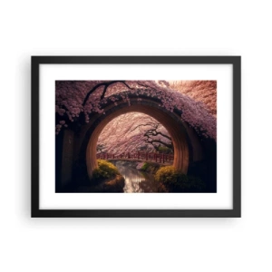 Poster in cornice nera - Primavera giapponese - 40x30 cm