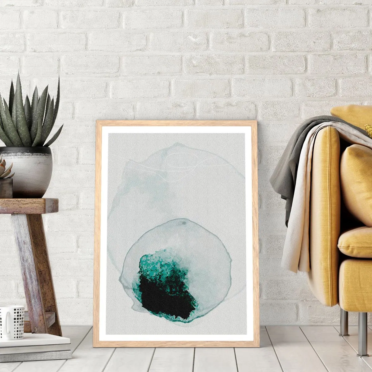 Poster in cornice rovere chiaro - In una goccia d'acqua - 61x91 cm