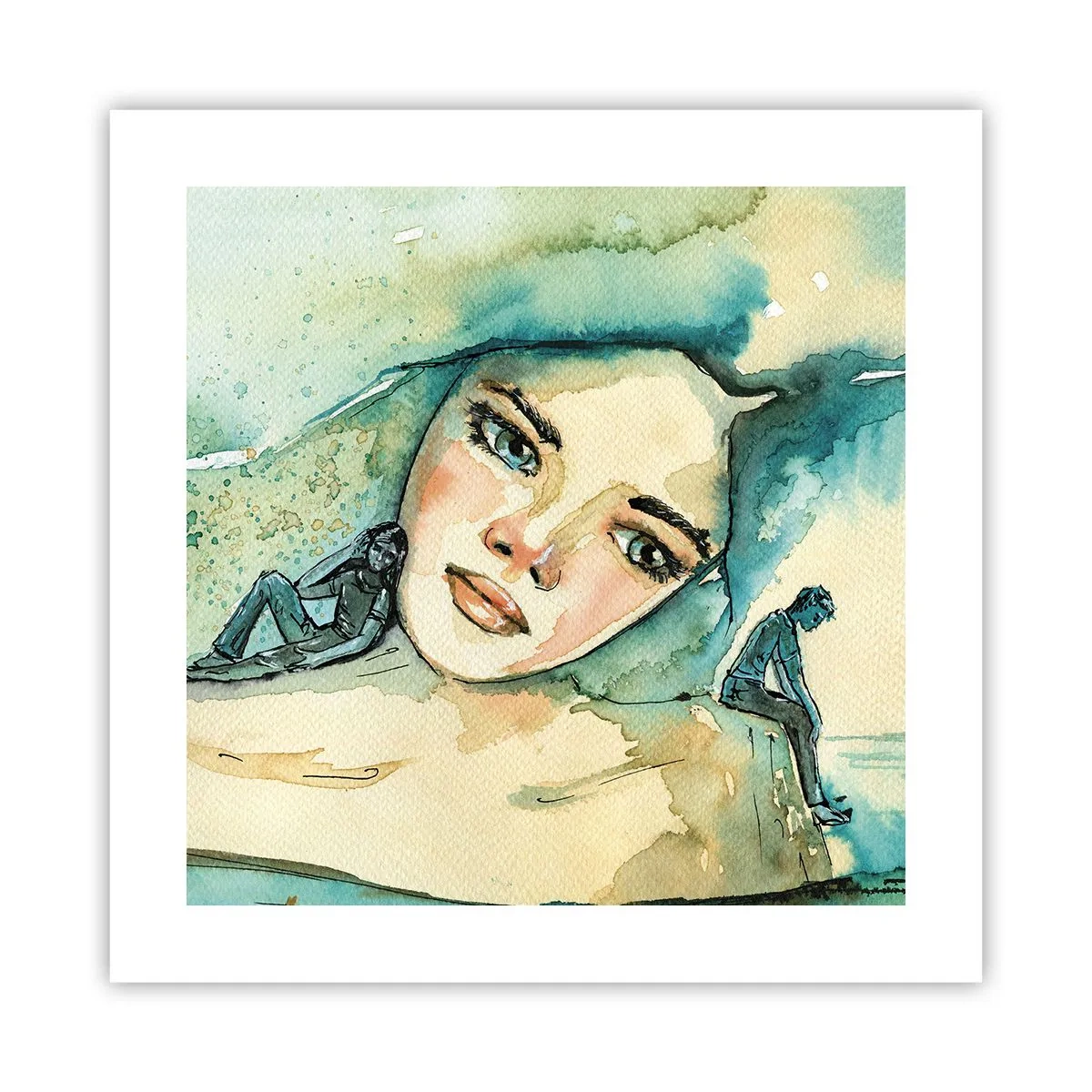 Poster - Am I blue? - 40x40 cm