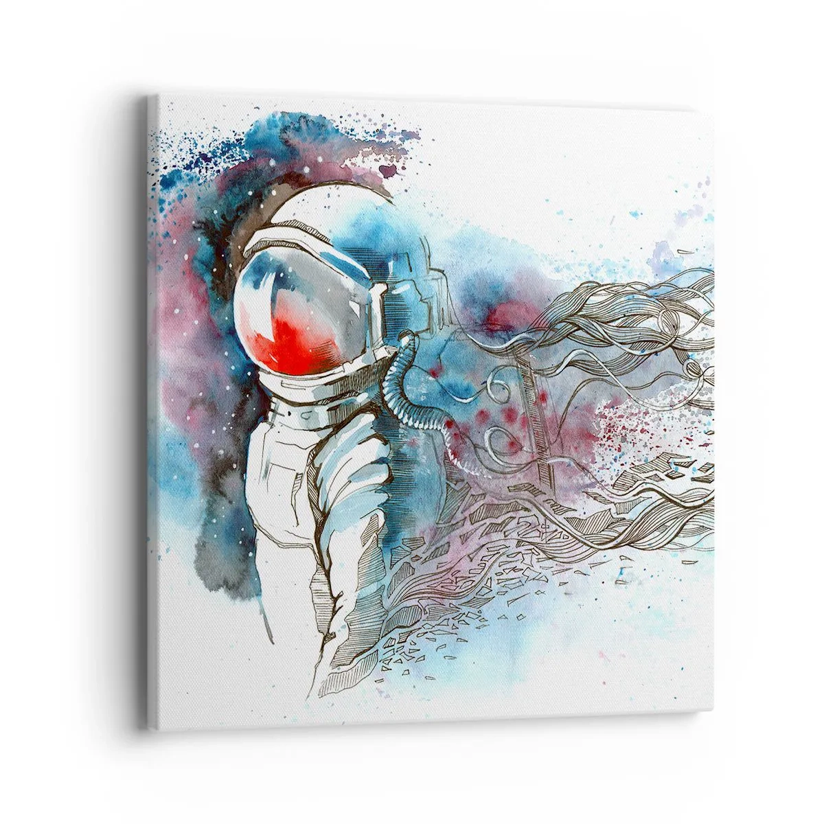 Quadro su tela - Stampe su Tela - Da solo nel cosmo - 40x40 cm