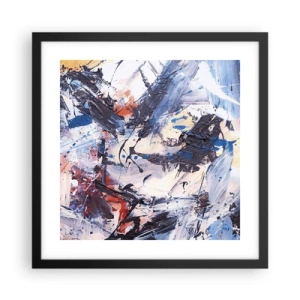 Poster in cornice nera - La danza folle dell'astrazione - 40x40 cm