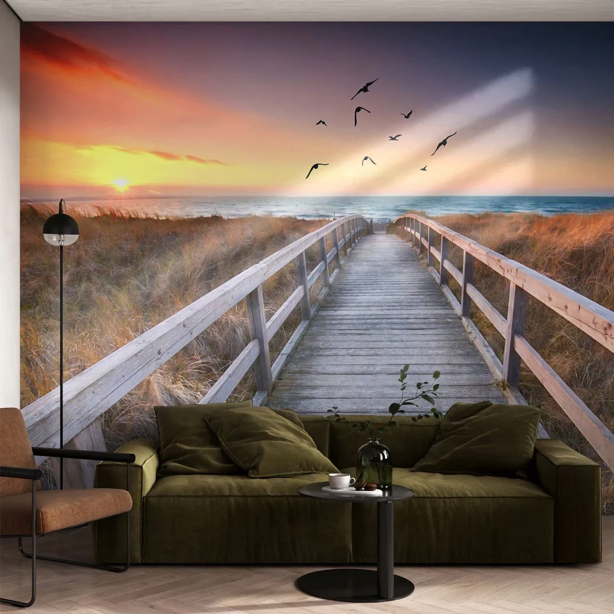 Fotomurali Premium Canvas - Spazio per volare - Paesaggio, Mare, Spiaggia - 250x175 cm