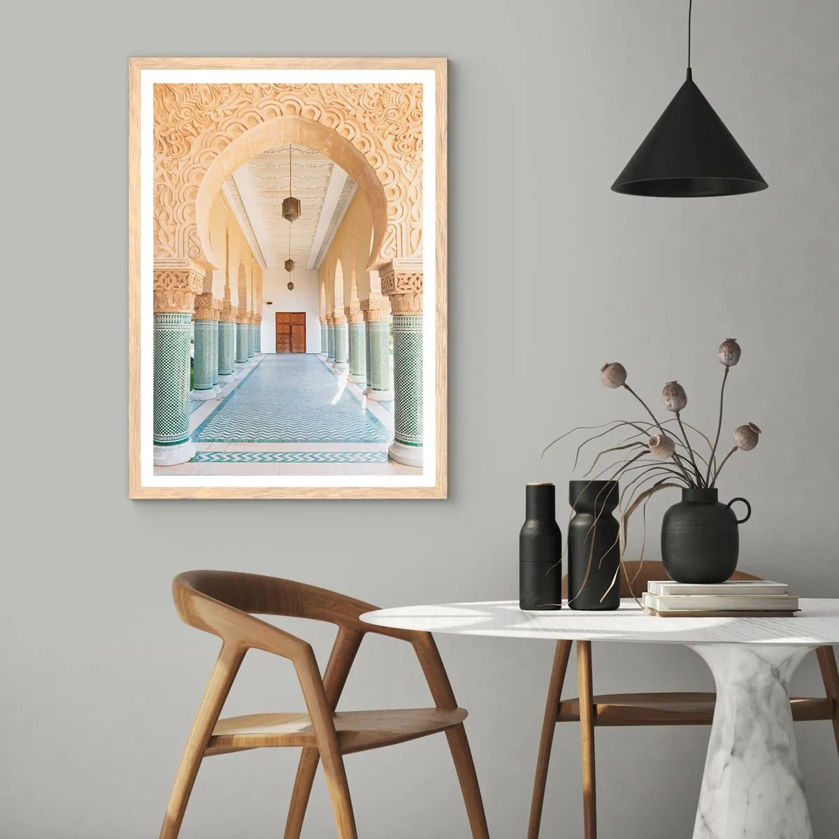 Poster in cornice rovere chiaro - Dai racconti di Sherazade - 40x50 cm