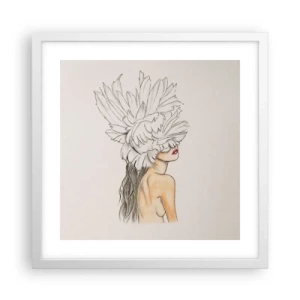 Poster in cornice bianca - Bellezza coronata - 40x40 cm