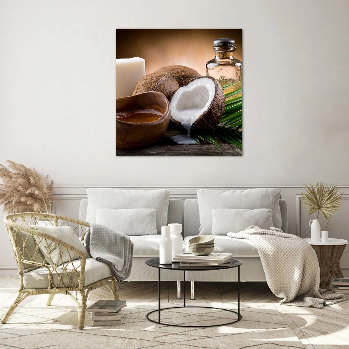 Quadro su vetro - Salute dalle isole tropicali - 70x70 cm