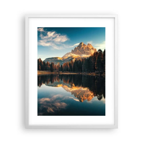 Poster in cornice bianca - Paesaggio doppio - 40x50 cm