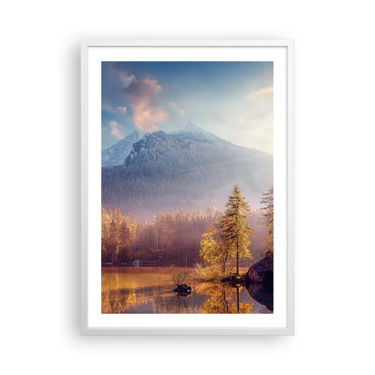 Poster in cornice bianca - Sui monti e nelle valli - 50x70 cm