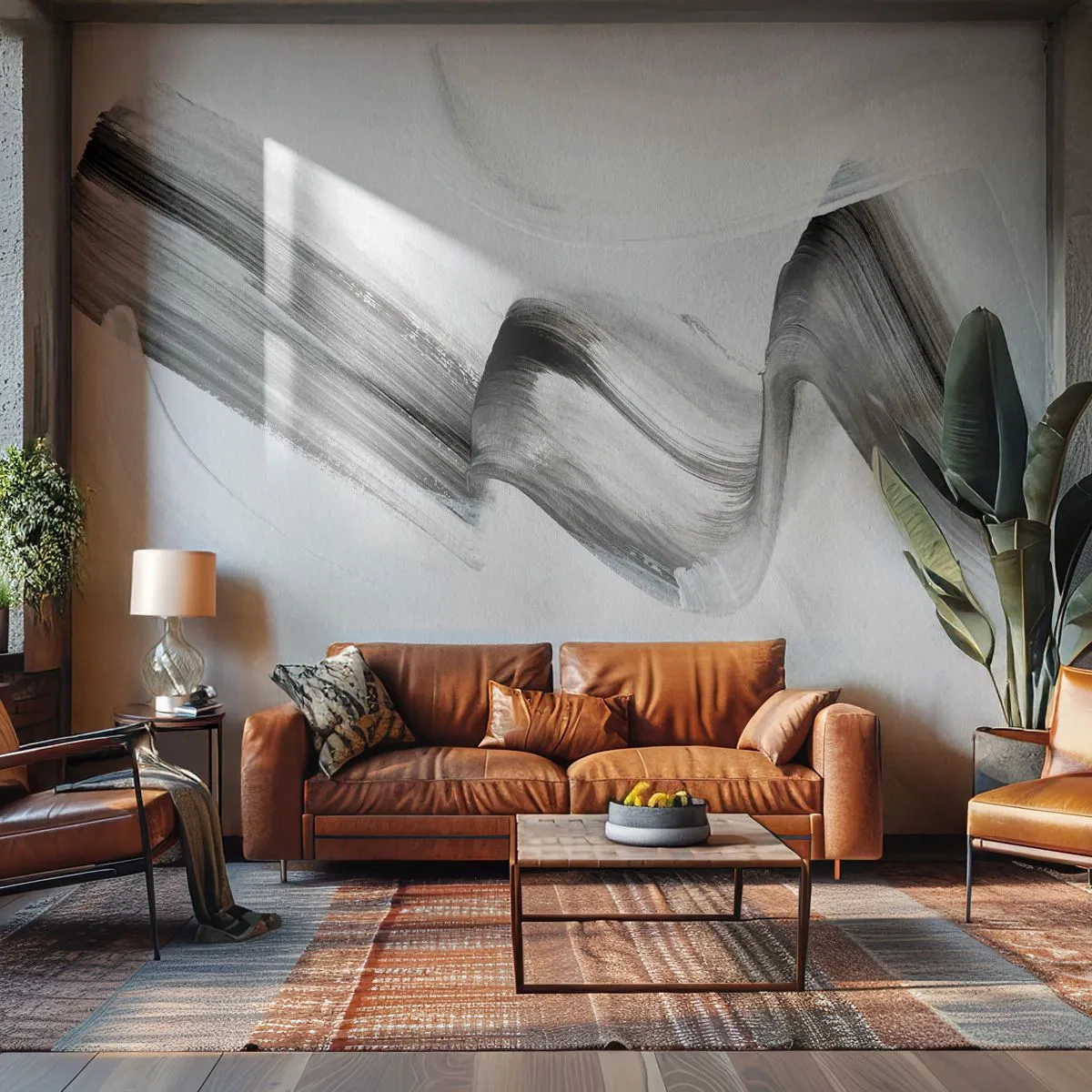 Fotomurali Premium Canvas - Casualmente per divertimento - Minimalismo, Astrazione, Spazzola - 450x315 cm