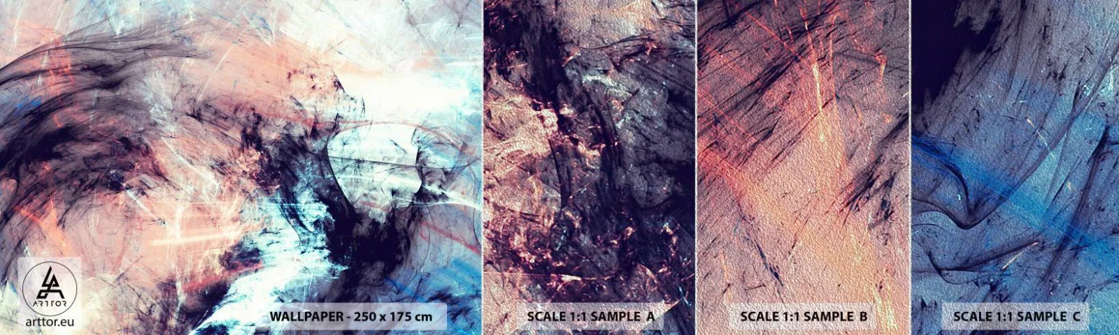 Campione di Fotomurale Premium Sand - Senti il vento - Astrazione, Pezzo, Modello moderno - 100x30 cm