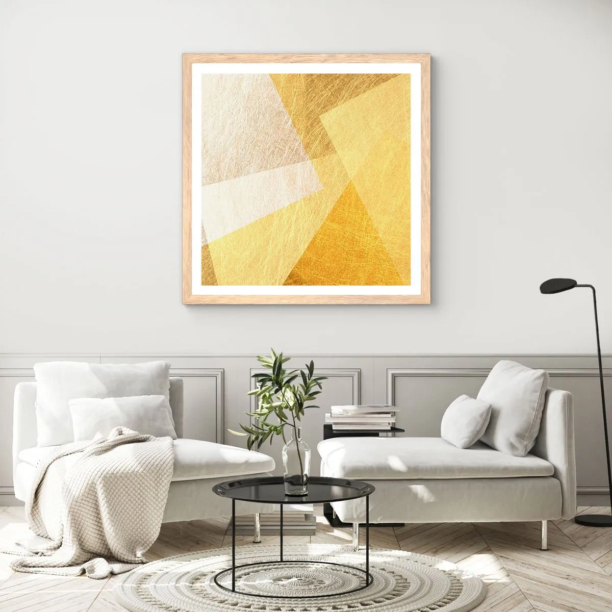 Poster in cornice rovere chiaro - La pace della geometria - 30x30 cm