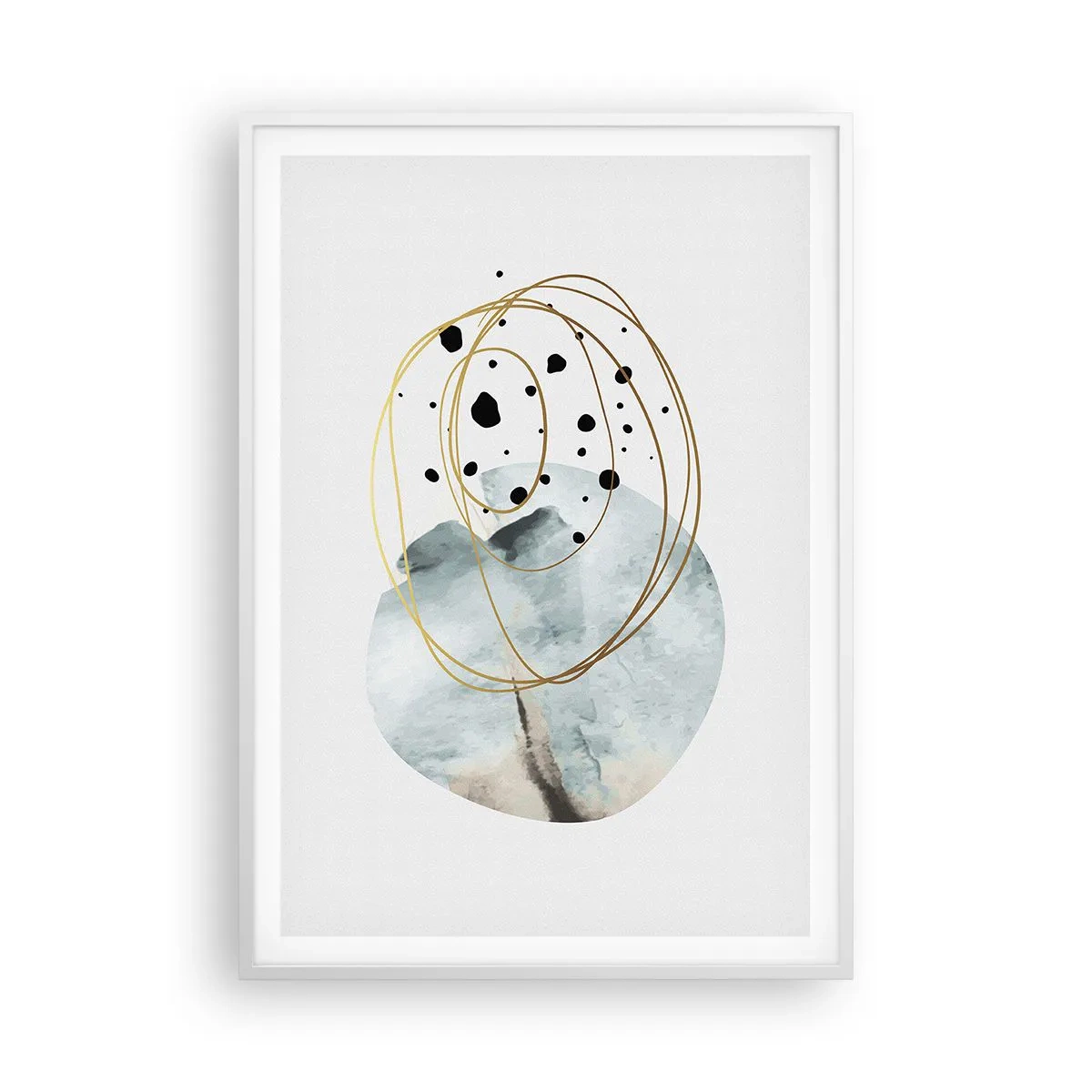 Poster in cornice bianca - Nell'abbraccio dello spazio - 70x100 cm