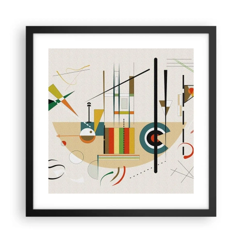 Poster in cornice nera - E il mondo ride - 40x40 cm