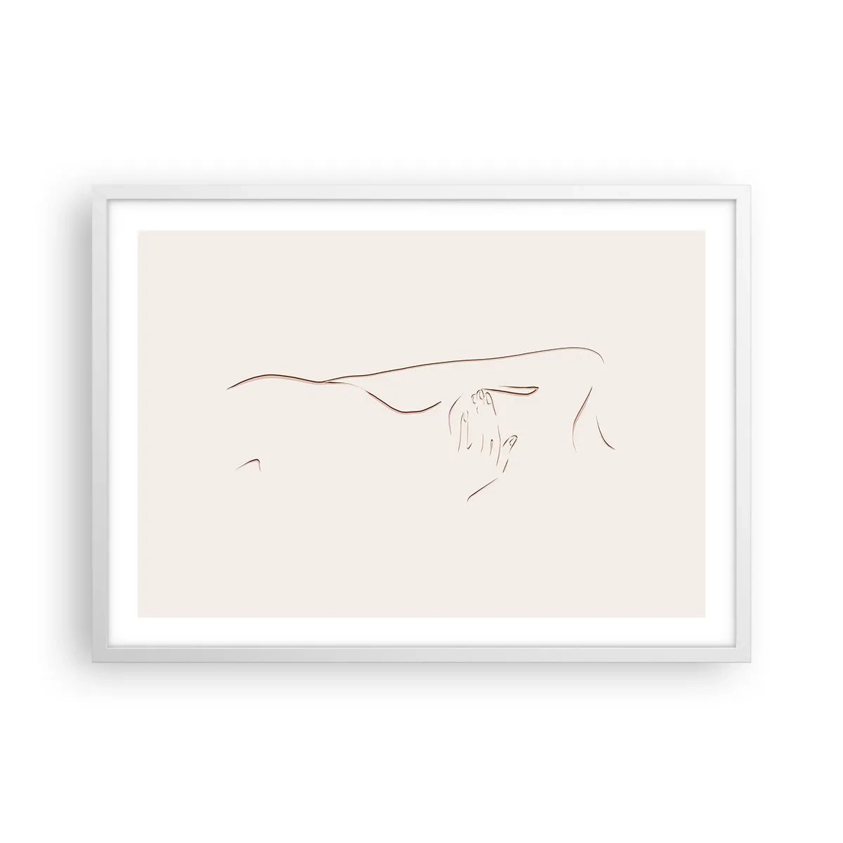 Poster in cornice bianca - La forma del desiderio - 70x50 cm