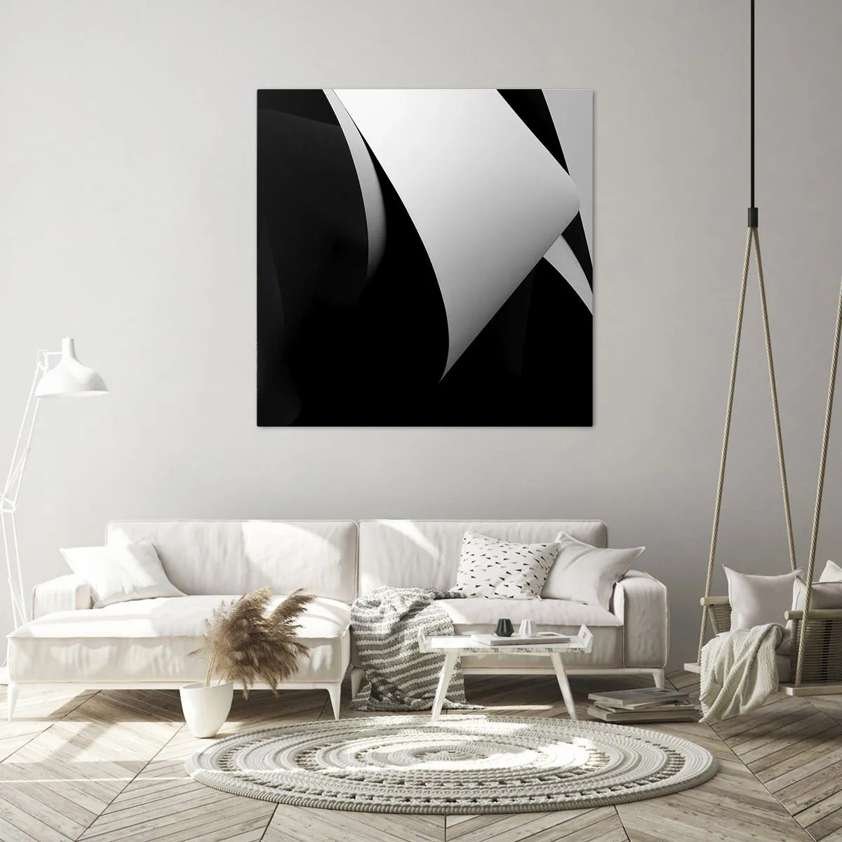 Quadro su tela - Stampe su Tela - Piani di luce dalle profondità dell'ombra - 40x40 cm