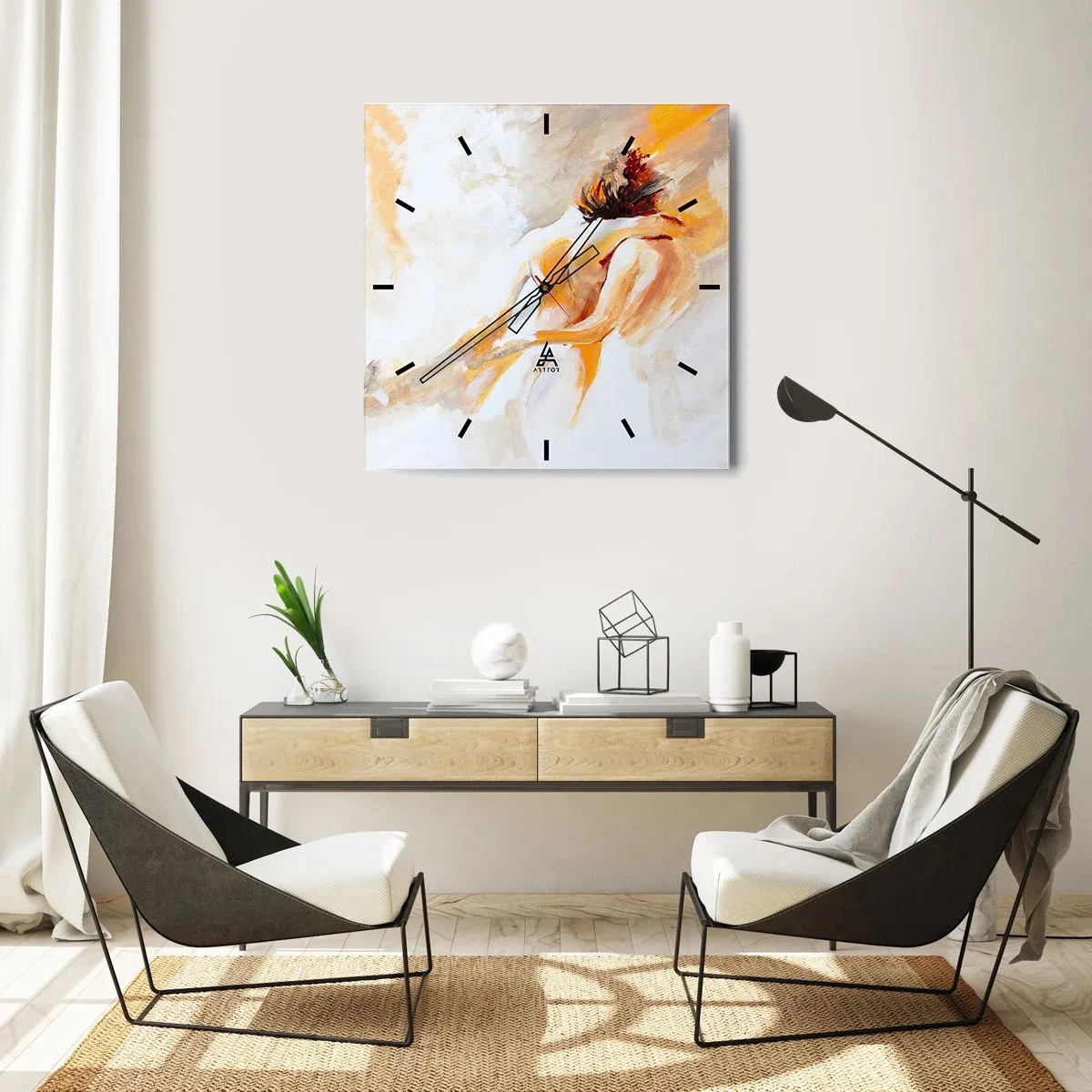 Orologio da parete - Orologio in Vetro - Nel cielo dell'intimità - 40x40 cm