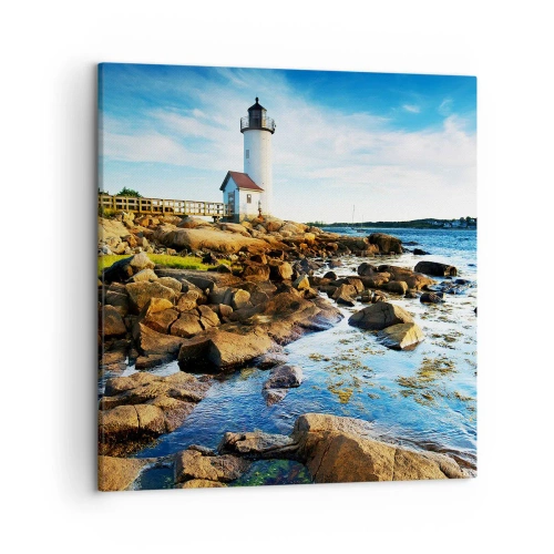 Quadro su tela - Stampe su Tela - Tornate sani e salvi, vi aspetto - 50x50 cm