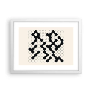 Poster in cornice bianca - Gioco cinese: variazione - 40x30 cm