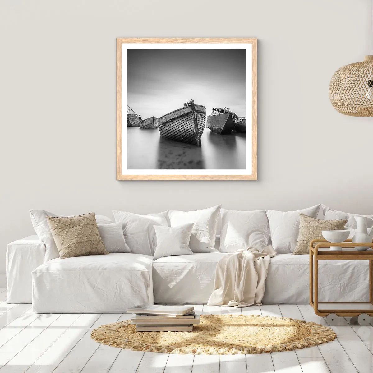 Poster in cornice rovere chiaro - Sono solo ricordi... - 60x60 cm