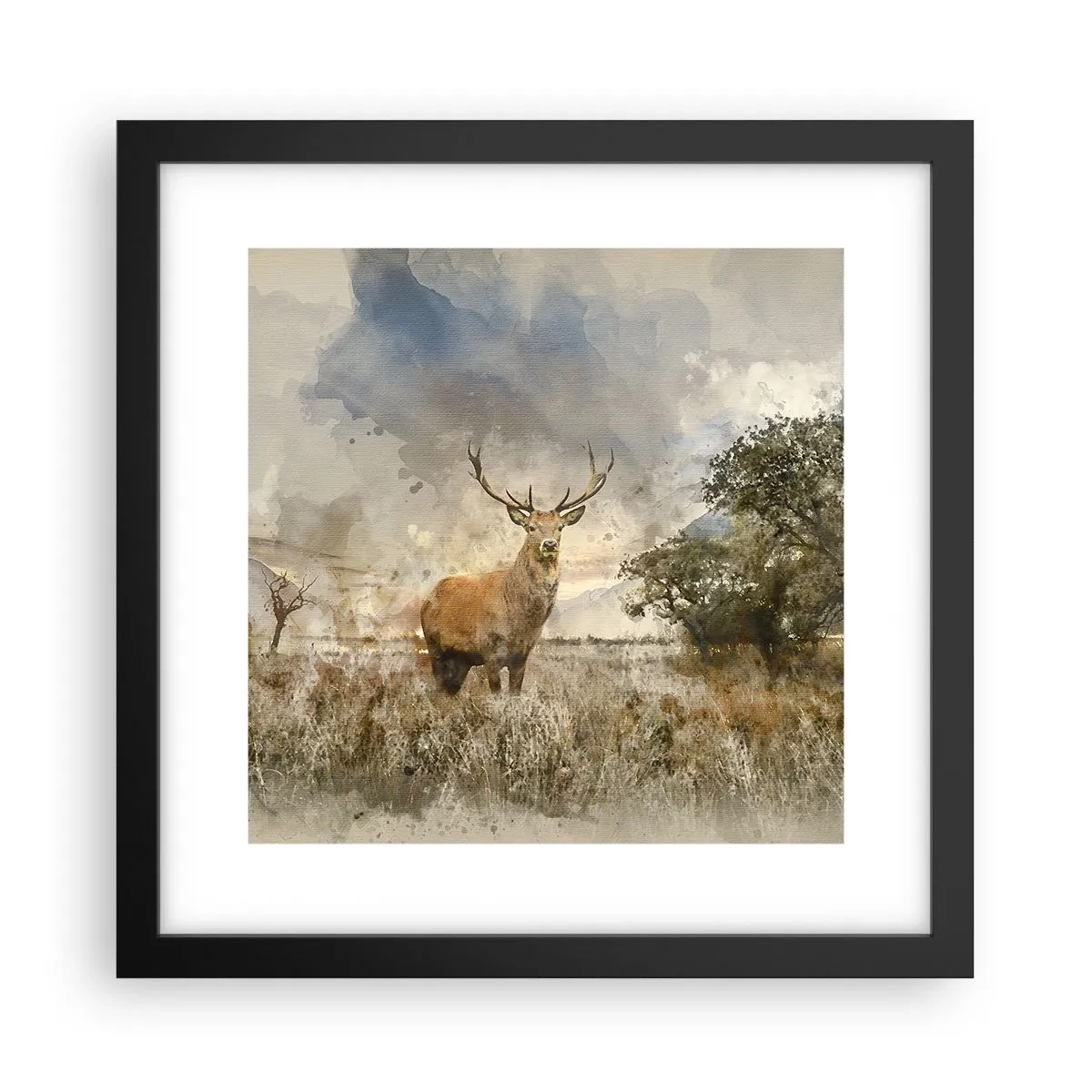 Poster in cornice nera - Dignità - forza - maestosità - 30x30 cm