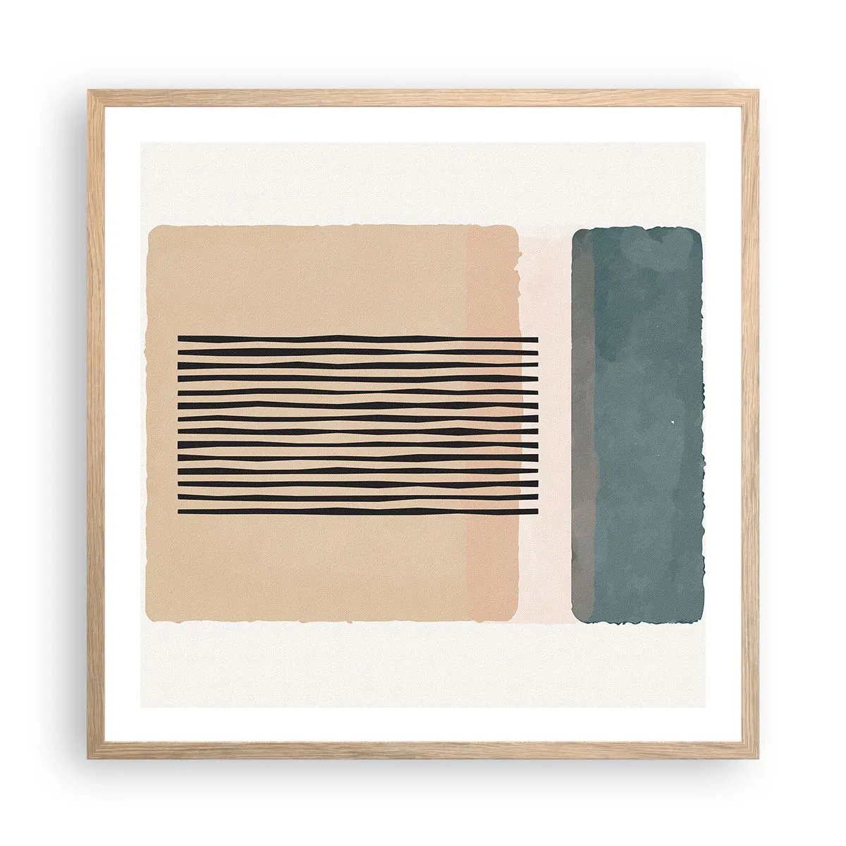 Poster in cornice rovere chiaro - Tutto a posto - 60x60 cm