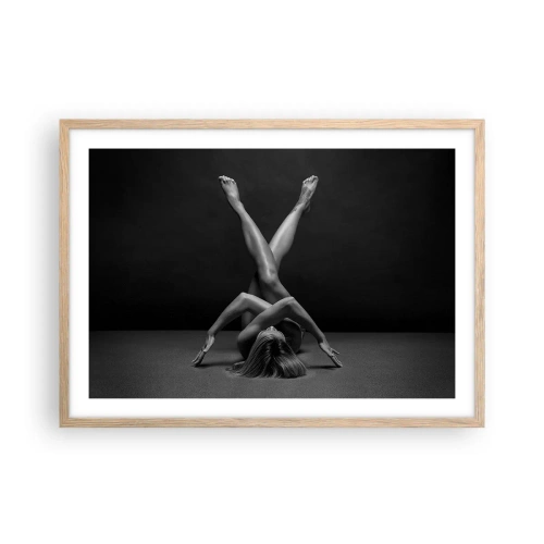 Poster in cornice rovere chiaro - Geometria del nudo - 70x50 cm