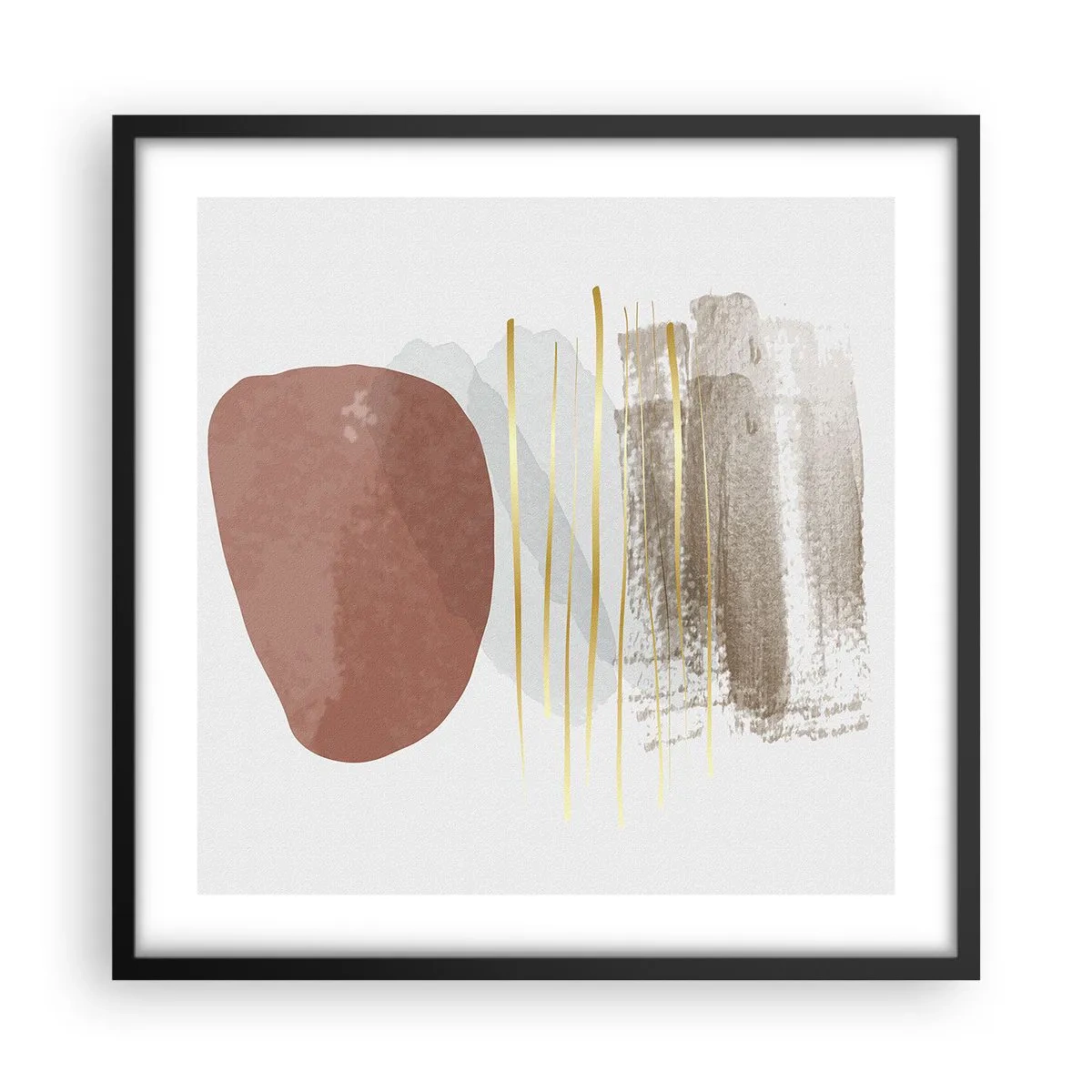 Poster in cornice nera - Colonnato astratto - 50x50 cm