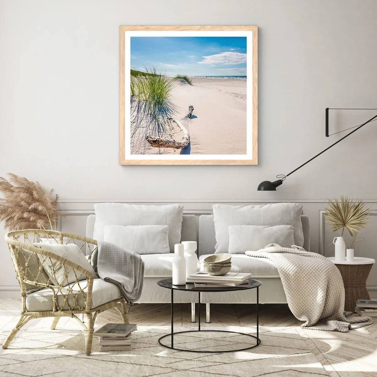 Poster in cornice rovere chiaro - La più bella? Quella del baltico - 40x40 cm