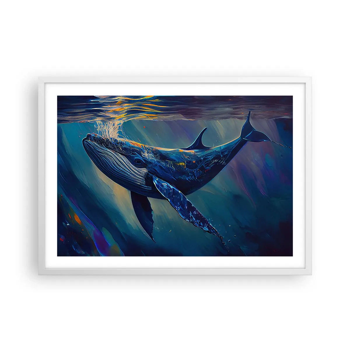 Poster in cornice bianca - Benvenuti nel mio mondo - 70x50 cm