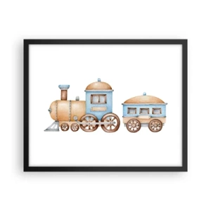 Poster in cornice nera - Fermo alla stazione... - 50x40 cm