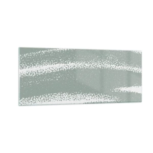 Quadro su vetro - Astrazione in clima invernale - 100x40 cm