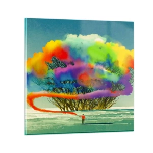 Quadro su vetro - Ravvivando questo mondo - 70x70 cm