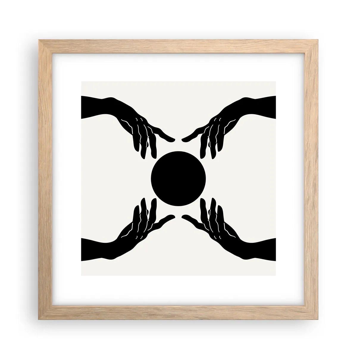 Poster in cornice rovere chiaro - Segno misterioso - 30x30 cm