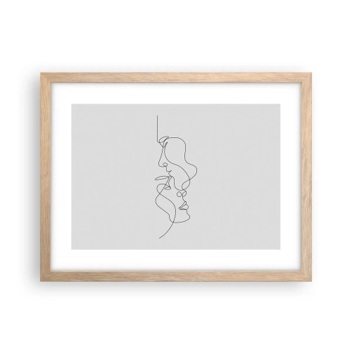 Poster in cornice rovere chiaro - Il calore dei desideri malinconici - 40x30 cm