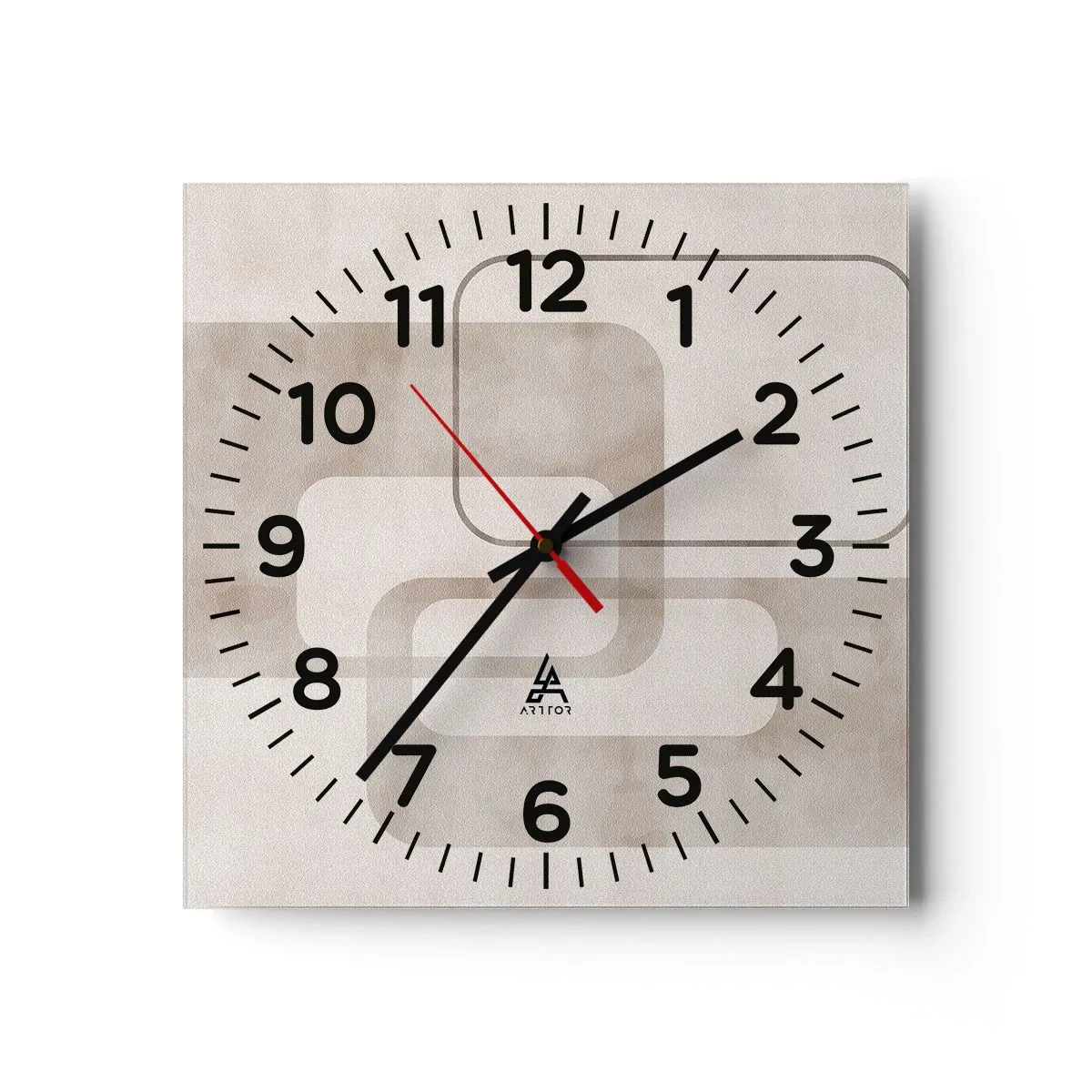 Orologio da parete - Orologio in Vetro - Giunti geometrici - 40x40 cm