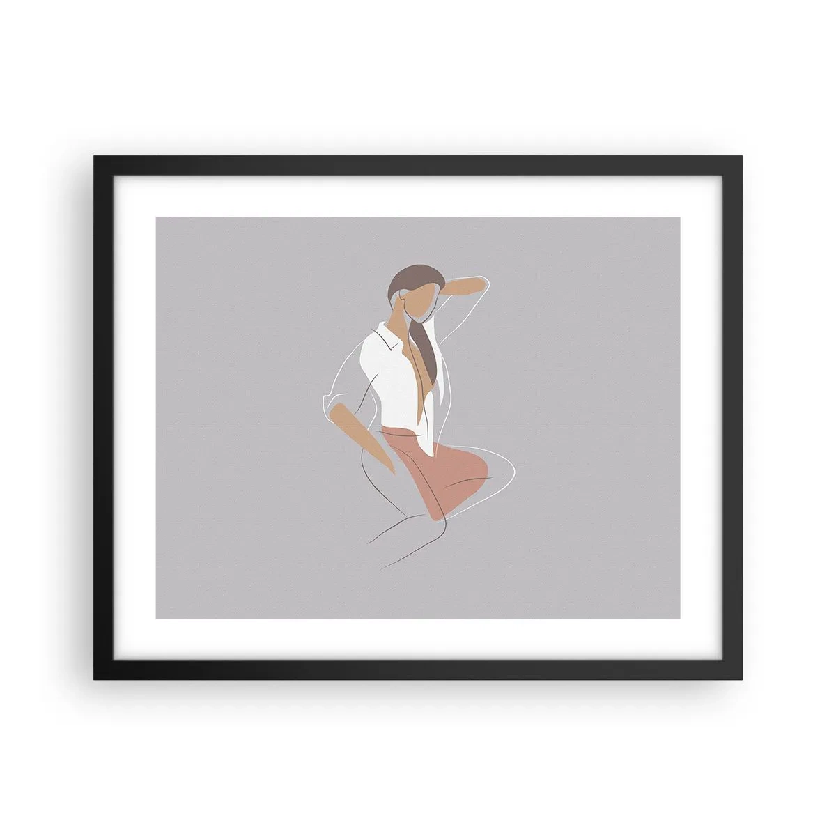 Poster in cornice nera - Profilo di bellezza - 50x40 cm