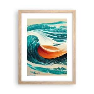 Poster in cornice rovere chiaro - Il sogno del surfista - 30x40 cm