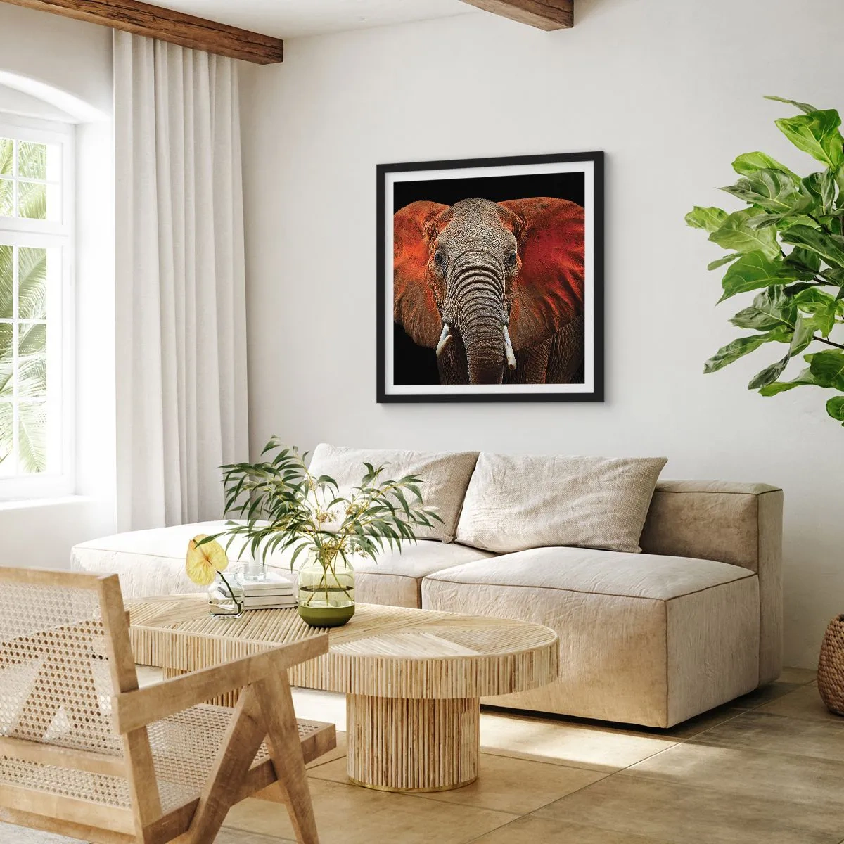 Poster in cornice nera - Sono selvaggio e tu? - 30x30 cm