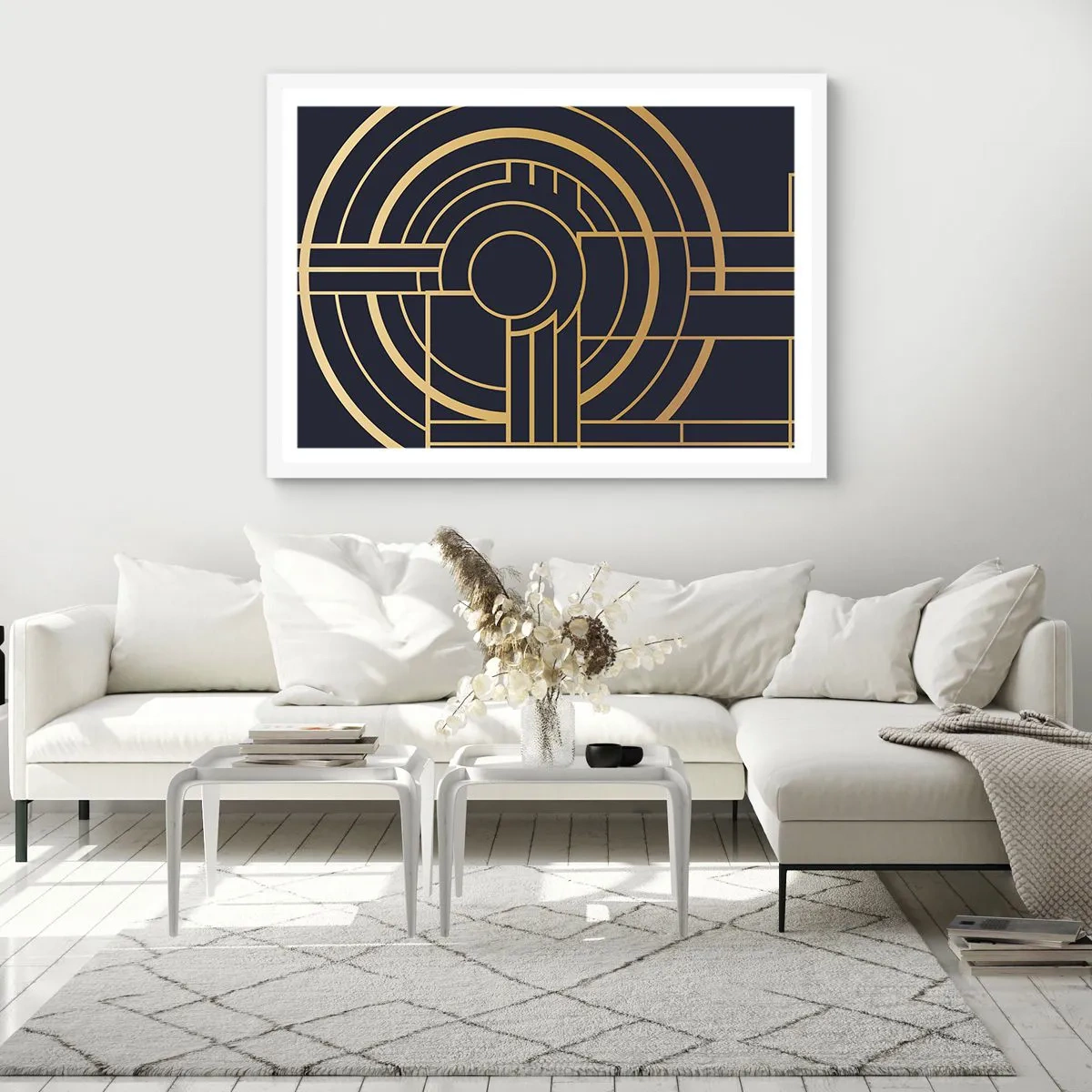 Poster in cornice bianca - Il giro delle cose - 100x70 cm