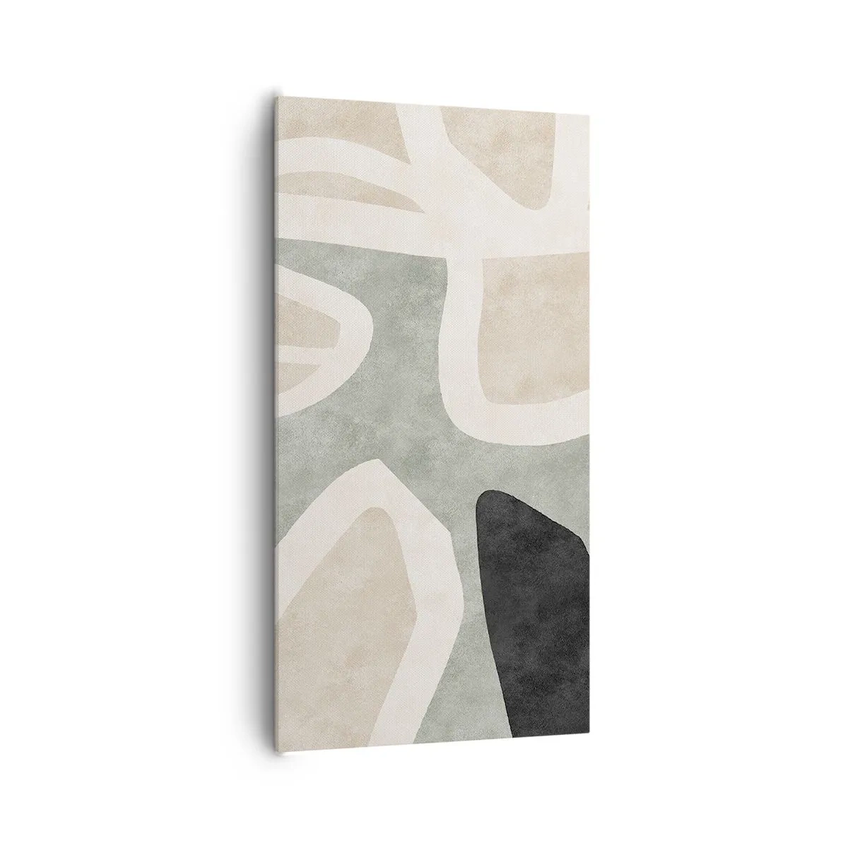 Quadro su tela - Stampe su Tela - Composizione con motivi in nero - 65x120 cm