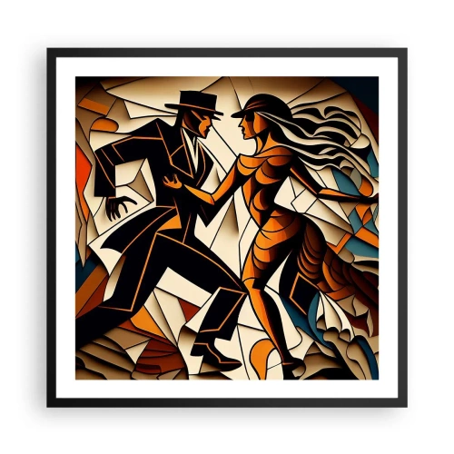Poster in cornice nera - La danza della passione - 60x60 cm