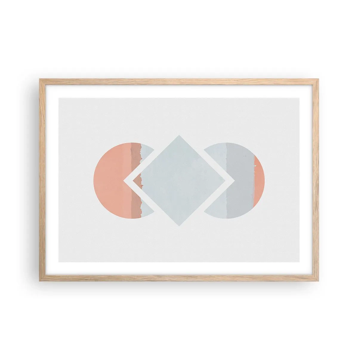 Poster in cornice rovere chiaro - La situazione è chiara - 70x50 cm