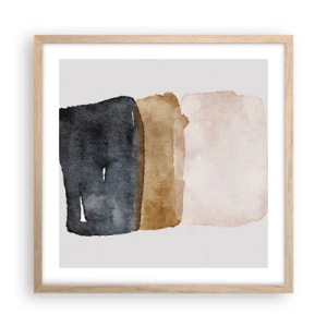 Poster in cornice rovere chiaro - Composizione di colori della terra - 50x50 cm