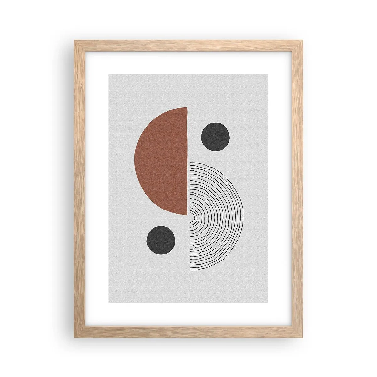 Poster in cornice rovere chiaro - La perfezione del cerchio - 30x40 cm