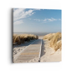Quadro su tela - Stampe su Tela - Dopo la duna, nel fruscio dell'erba - 40x40 cm