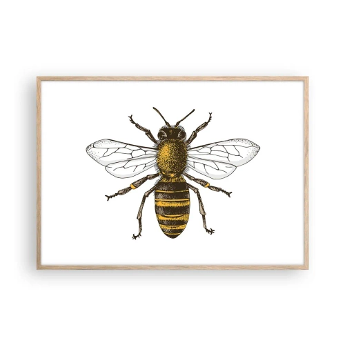 Poster in cornice rovere chiaro - Bella e buona - 100x70 cm